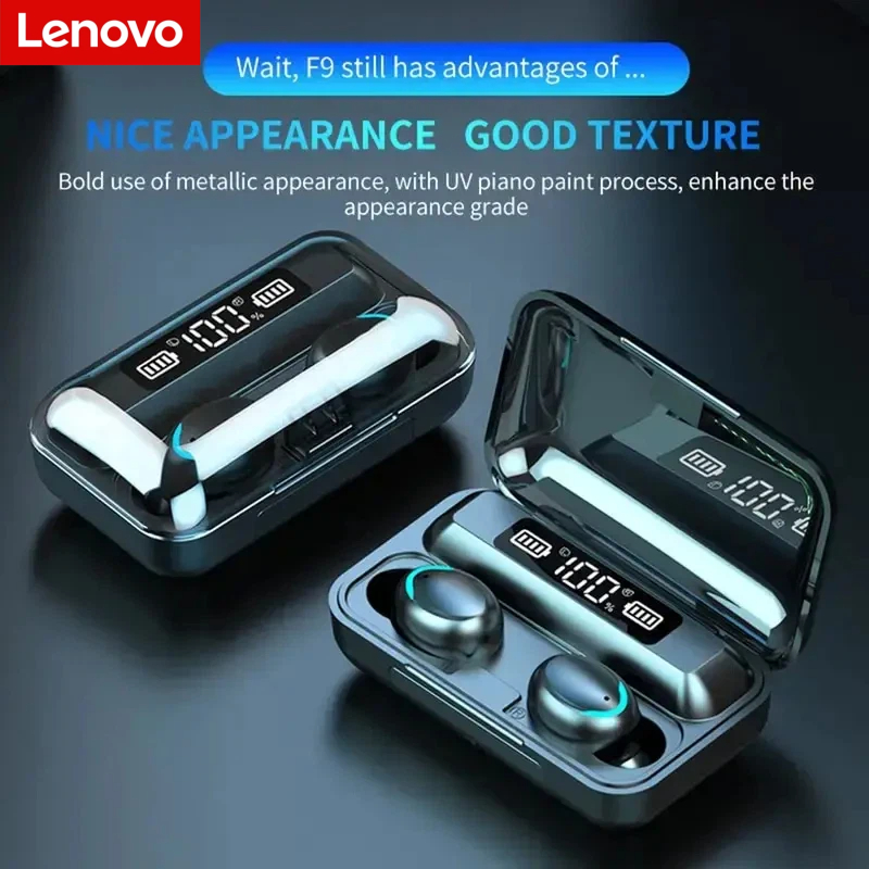 Wireless Earbuds Case - Słuchawki bezprzewodowe Bluetooth Lenovo F9 -