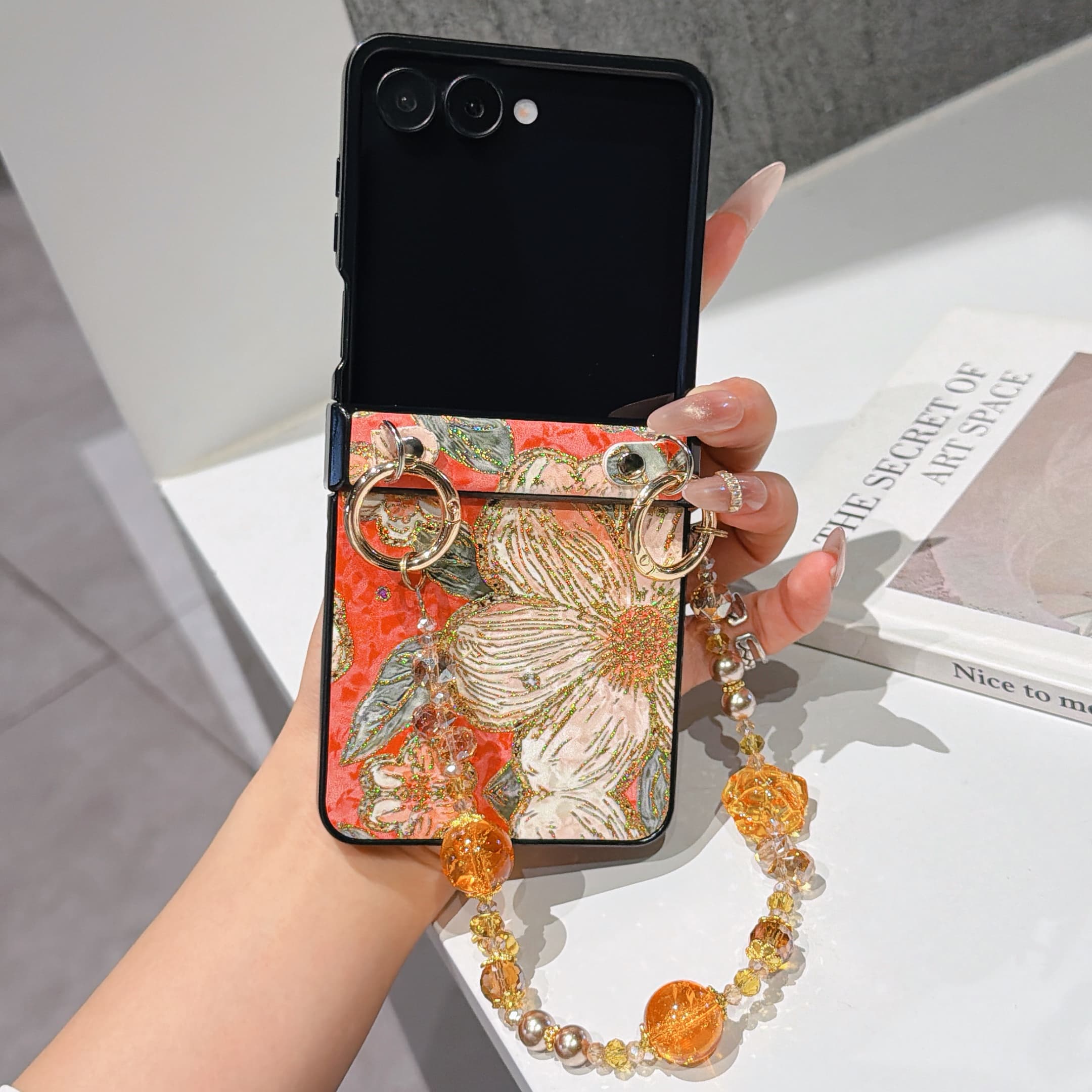 Phone Accessories Crochet - Ochrona zawiasów, skórzane etui PU i