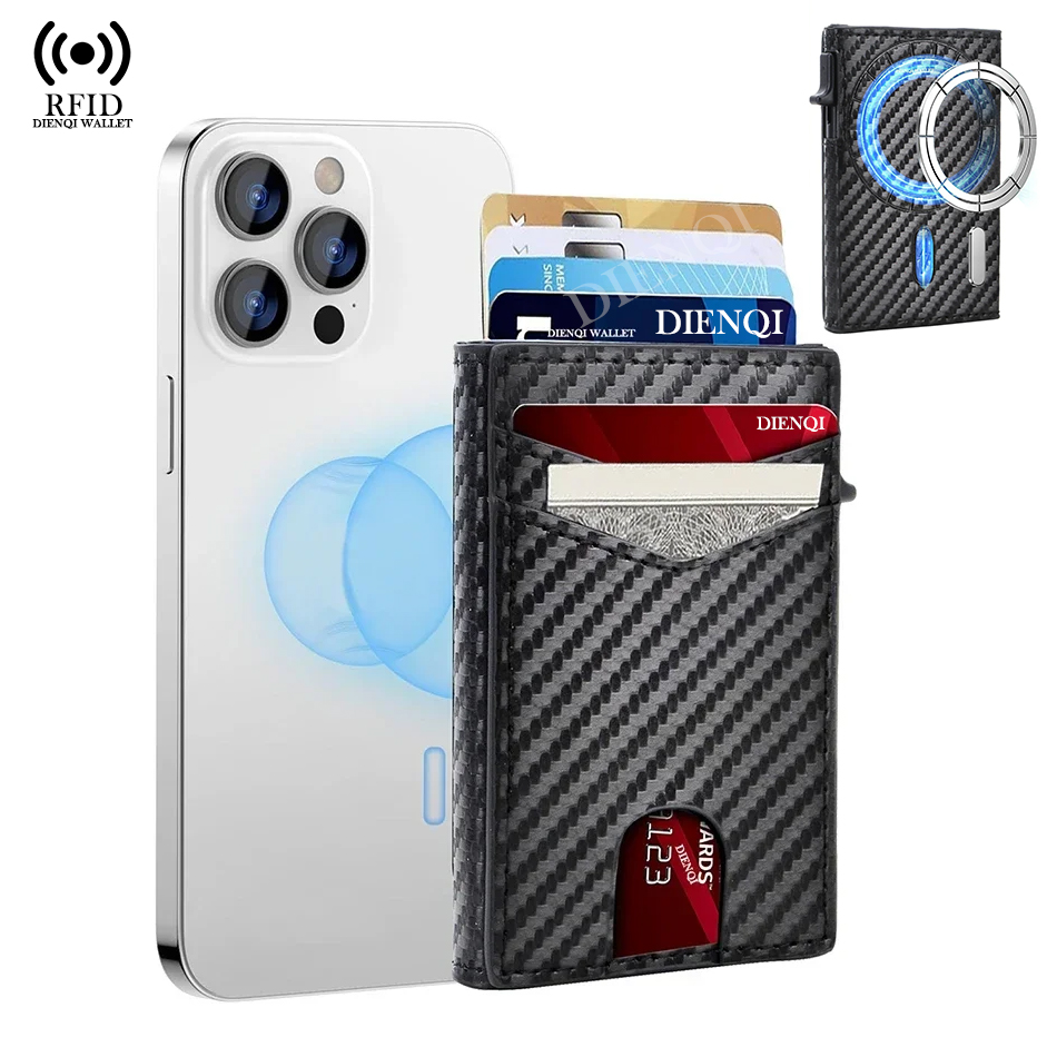 Phone Accessories Names - Przenośny wizytownik Magsafe z włókna węglowego,