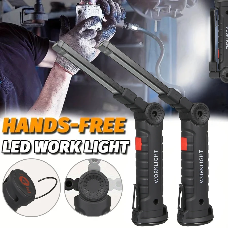 Type C Adapter - Nowa Przenośna Latarka LED COB, Ładowana
