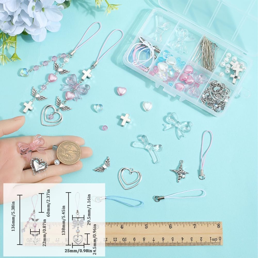 154Pcs DIY 8 zestawów Zestaw d – Phone Accessories Beads recenzja i cena